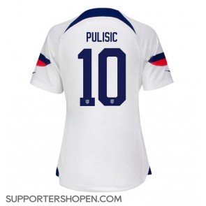 Förenta staterna Christian Pulisic #10 Hemma Matchtröja Dam VM 2022 Kortärmad